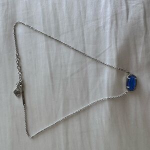 Kendra Scott Elisa Pendant Necklace Periwinkle Silver Tone